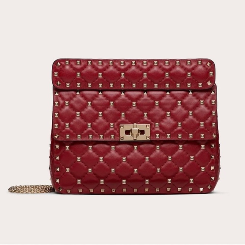 Medium Rockstud Napa Leather bag